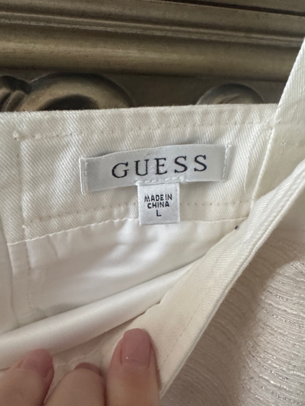 Guess Cream Textured Sleeveless Mini Dress - Picture 7 of 7